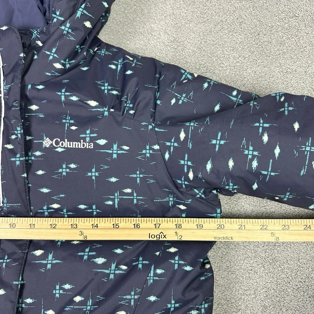 Columbia Jacket‎ Girls Large 14-16 Blue AOP Horizon Ride Coat Insulated Outdoor